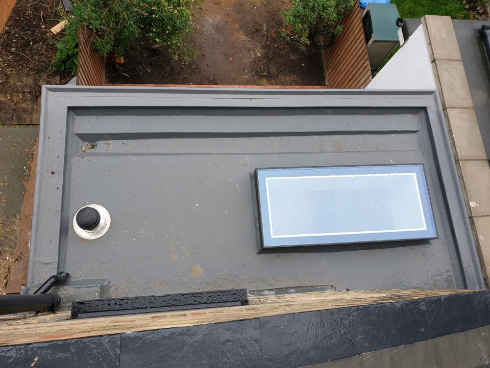 New GRP roof installed on an extension near Red Wharf Bay, Anglesey.