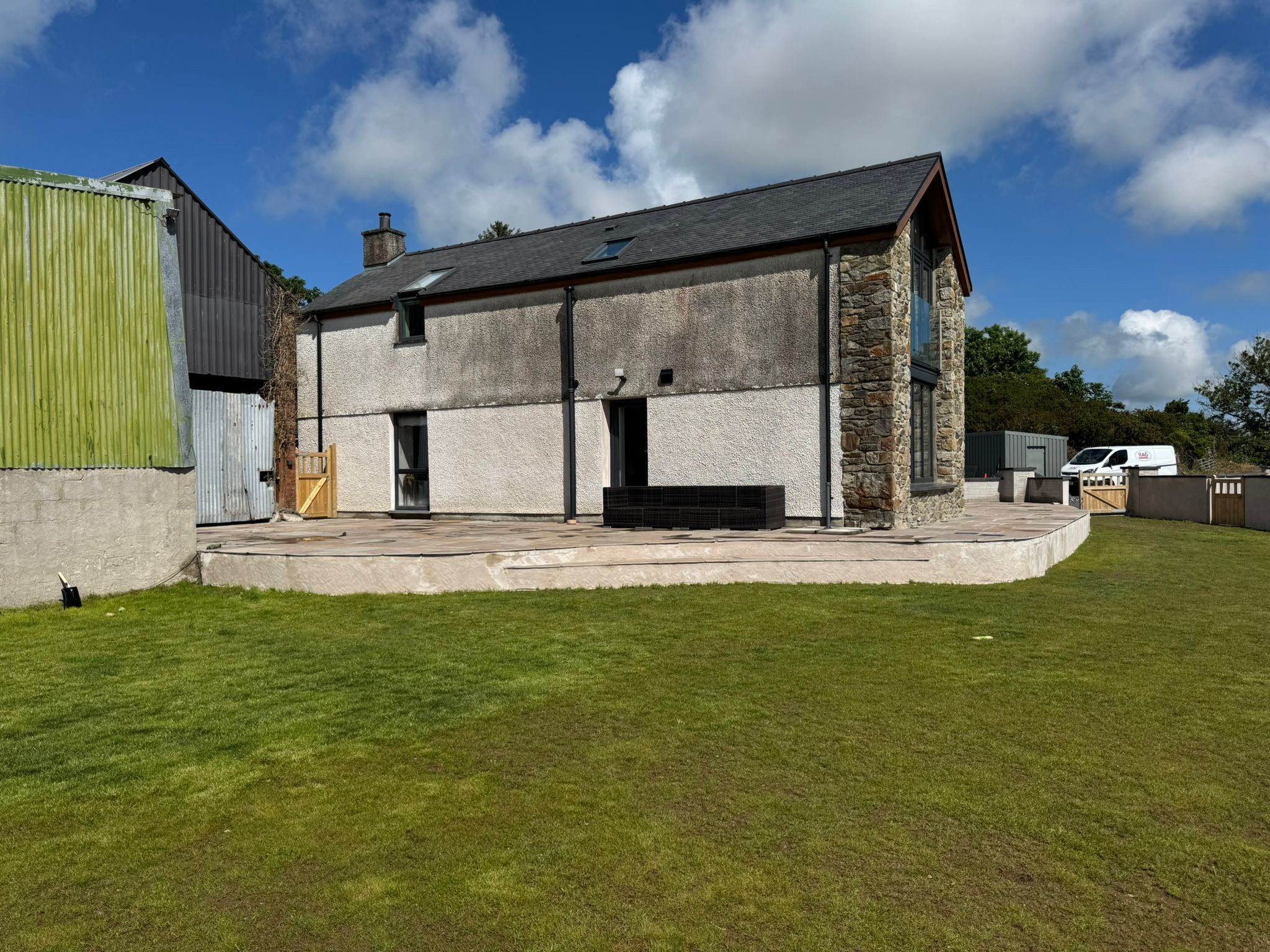 Concrete foundation to house extension on Anglesey.